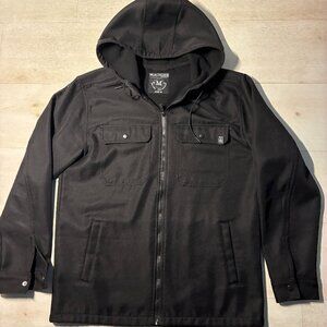 Machine Clothing Company Men's Black Hooded Jacket Size Medium